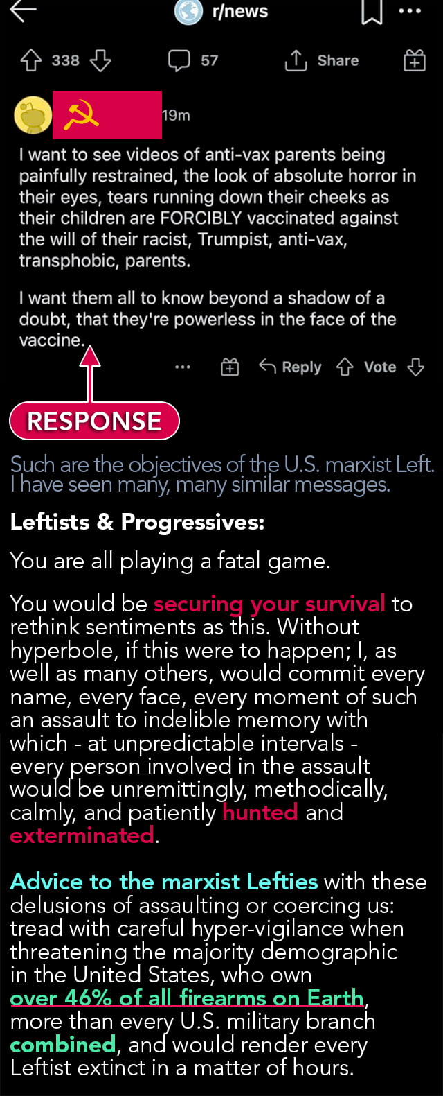 the first part is COMMON among the Leftists